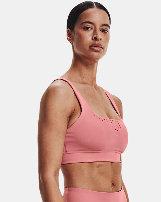 Women's UA RUSH™ Mid Sports Bra in Pink image number 0